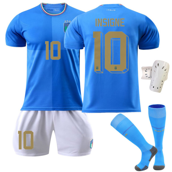 22 23 VM Italien Hjemmefodboldtrøje Børnefodboldtrøje nummer 10 Insigne xs