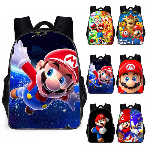 ojkar Girl Super Mario Rygsæk Skoletaske Casual Bookbag Travel P