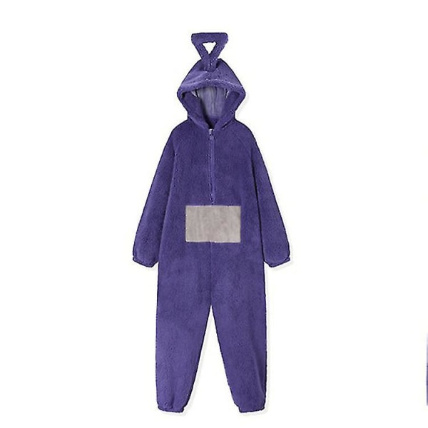 Teletubbies One Piece Pyjamas Voksen Thickened Coral Fleece Purple XL