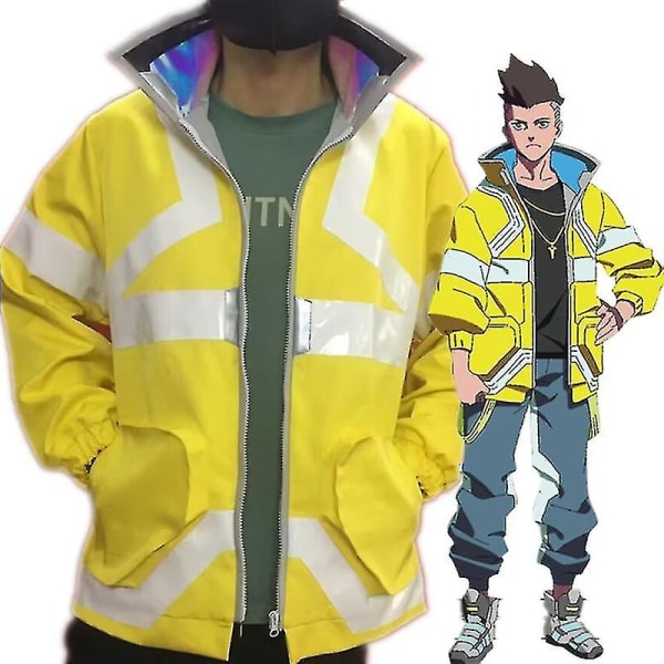 Anime Cyberpunk Edgerunners David Martinez Cosplay pukuteline kaulus takki huppari vetoketju punk aikuisten miesten Rx XL