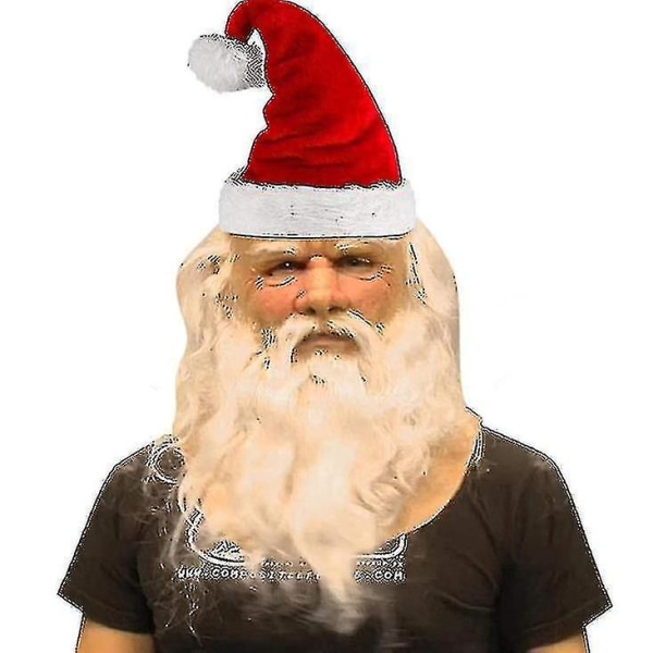 Christams Mask Santa Claus Full Head Latex Cosplay