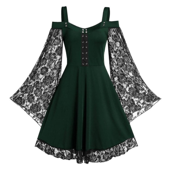 Halloween middelalderlige Lolita kjole gotisk blonde kostume green