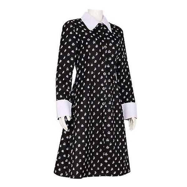 Addams-perheen Cosplay-keskiviikon goottilaiset mekot Halloween-naamiaisasut 150cm