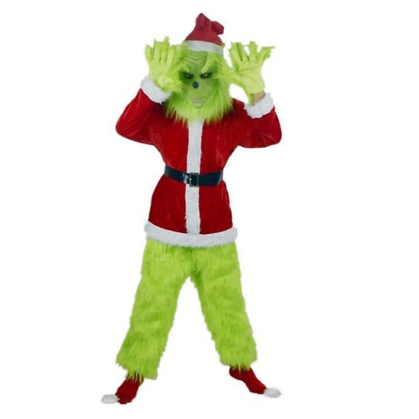 Joulunvihreä hirviöasu - 7 Santa Claus Costume Deluxe F L and XL