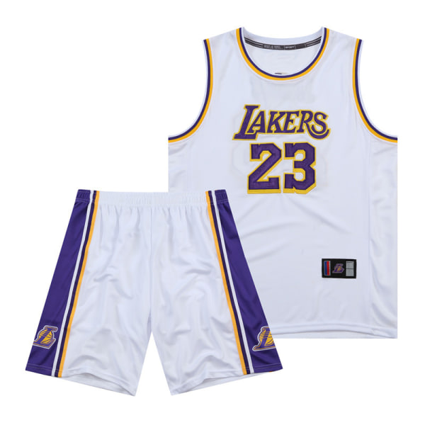 Nba James Basketball-trøye nr. 6 Lakers-trøyesett white XS