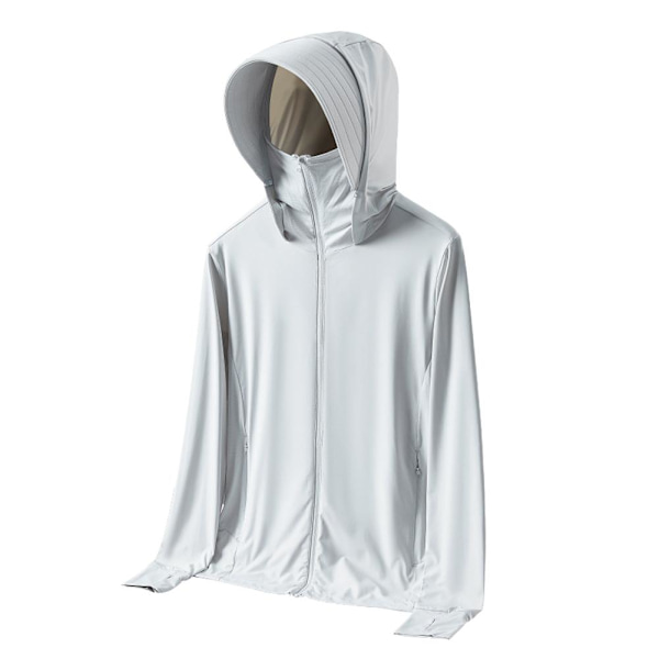 Lättvikts solskyddskläder Långärmad issilkehuvtröja Women - Grey M
