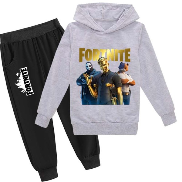 Fortnite Kids Drenge Casual Hoodie+Pants Suit Træningsdragt 4 100cm