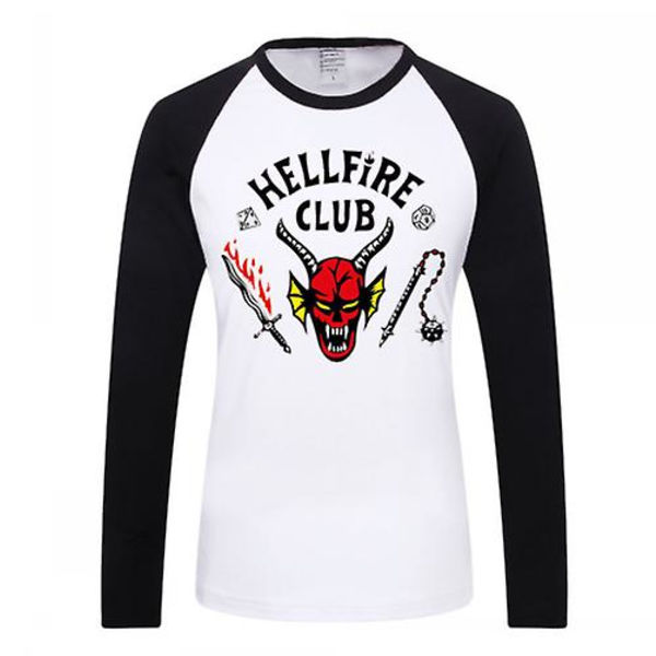 Naiset Miehet Stranger Things Hellfire Club painettu T-paita 2XL