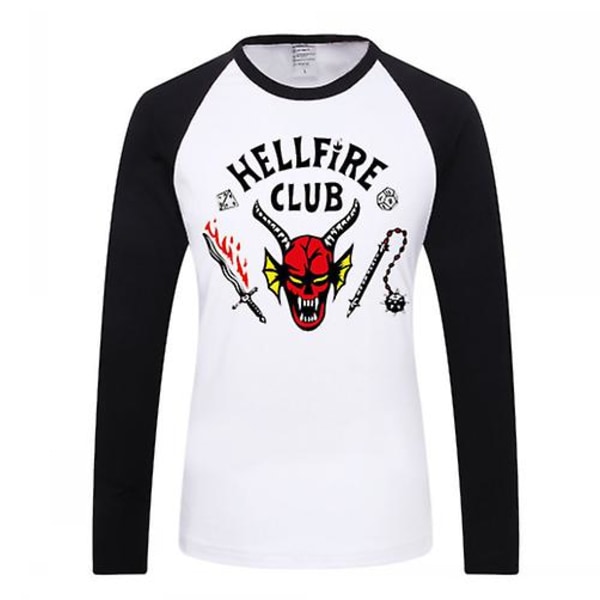 Kvinnor Män Stranger Things Hellfire Club printed T-shirt L