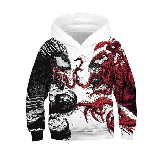 Barn Gutter Jenter 3D Butterfly Print Hettegenser Jakke Jumper Topper Venom L