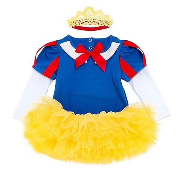 Snow White Girl Romper Tutu Dress Princess Cosplay Baby Clothing Sets Kids Party Infant/toddler Costume Clothes 6M