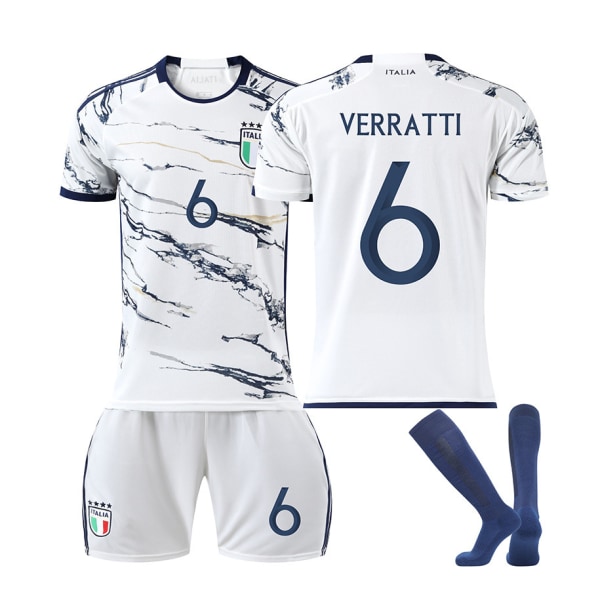 23 European Cup Italian vierasjalkapallopaita NO. 6 Verratti-paitasetti #16