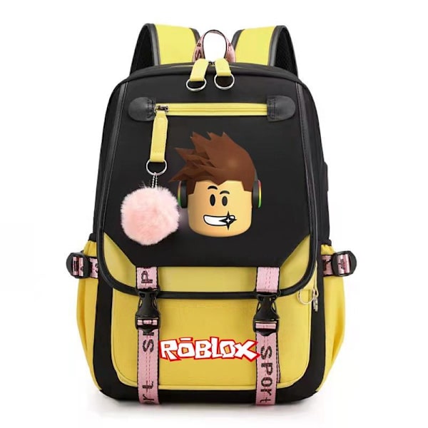 roblox reppu lasten reput reppu USB-liitännällä 1kpl gul 3