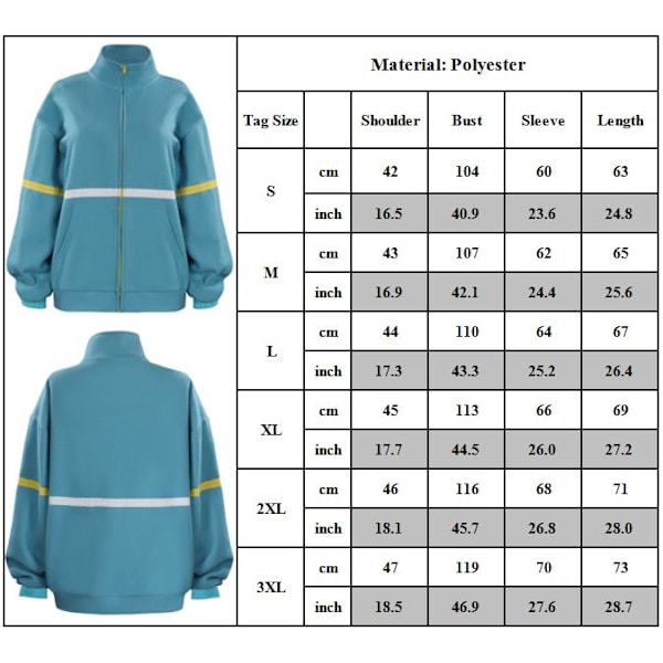 Stranger Things 4 Zip Jacket Coat Mænd Kvinder Vinter Cosplay M