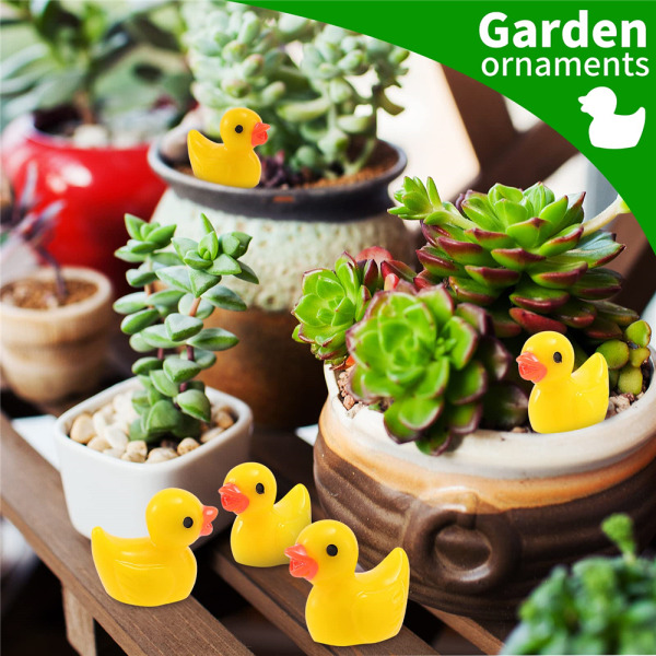 Mini Resin Ducks Yellow Tiny School Garden Project tarvikkeet 200PCS