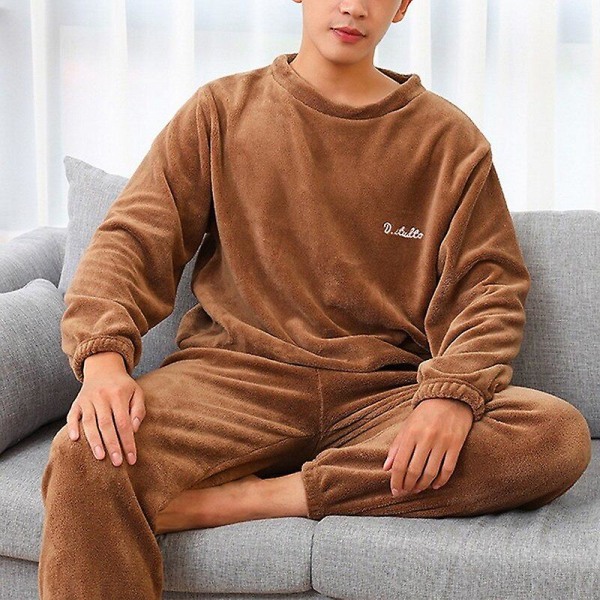 Vaatteet Talvi Pyjama-setti Paksutettu lämmin flanelli-kotivaatteet one size(40-70kg)