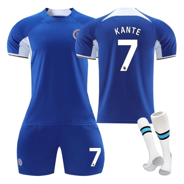 23-24 Chelsea-koti lasten opiskelijoiden harjoituspuku jersey urheilujoukkueasu NO.7 KANTE NO.7 KANTE 16