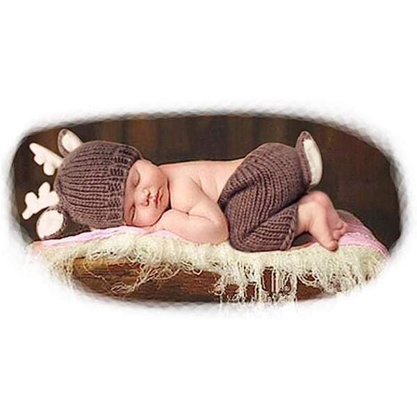 Vastasyntyneen vauvan valokuvaus rekvisiitta asut Lovely Boy Hat Pant G
