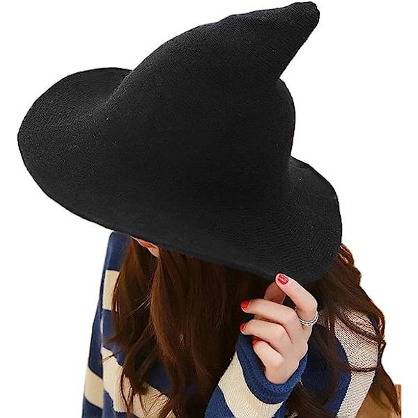Wizard of Witch hat til kvinder (sort 56-58 cm), uldhue Voksentøj