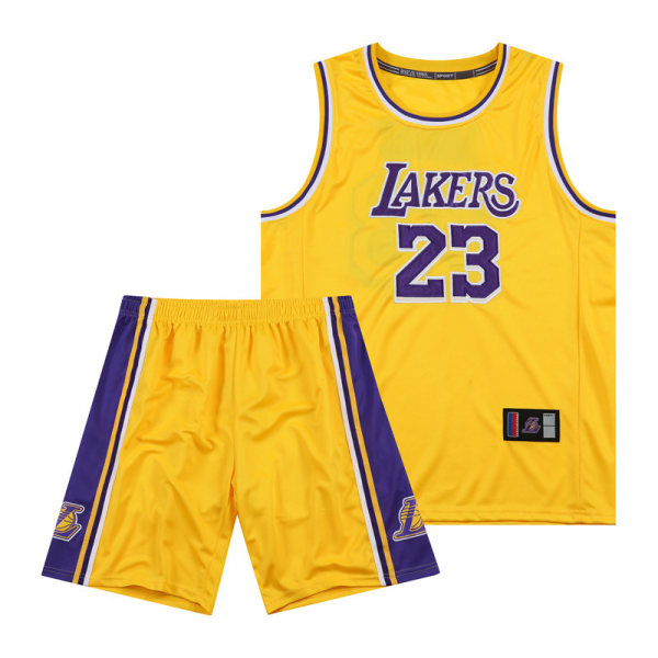 Nba James Basketball Jersey No 23 Lakers Jersey Set yellow XXL