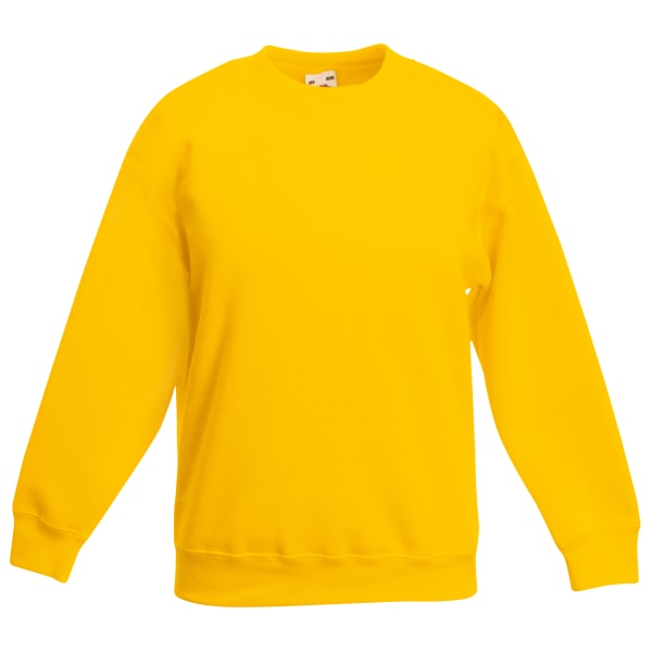 Fruit Of The Loom Kids Unisex Classic 80/20 Set-In Sweatshirt ( Sunflower 12-13