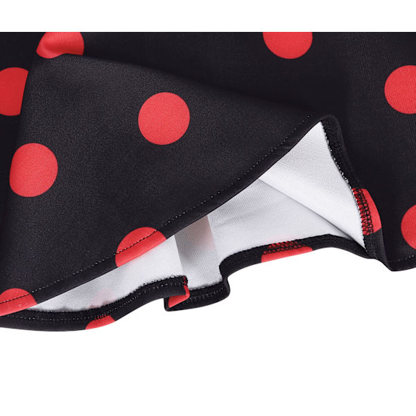 Tyttöjen pilkullinen leppäkerttu pukeutumisasu black 140cm