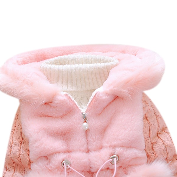 Baby piger Småbørn varm jakke frakke pink XL