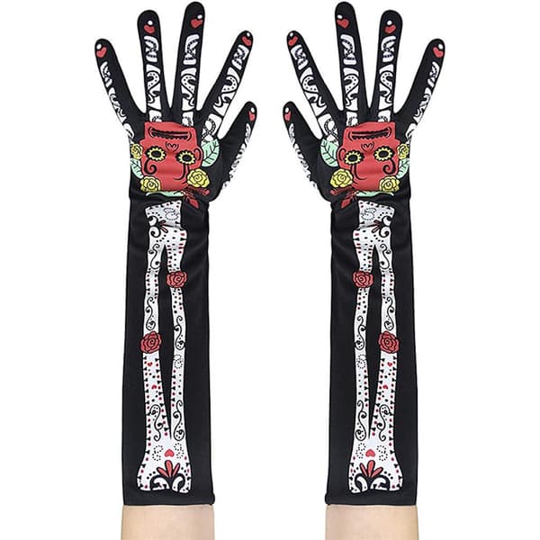 Ghost Pattern Cosplay Handsker Halloween dekorativt polyester kostume