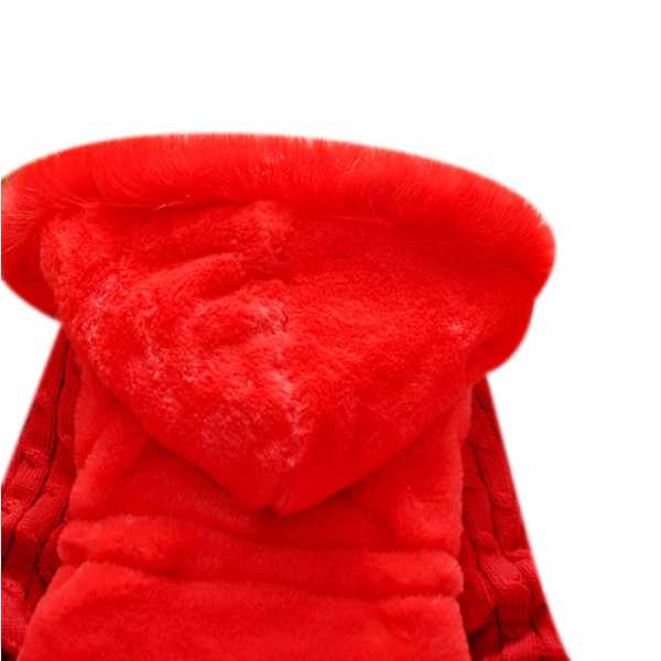 Pikkutytöt tuntevat lapsen lämpimän takin red S