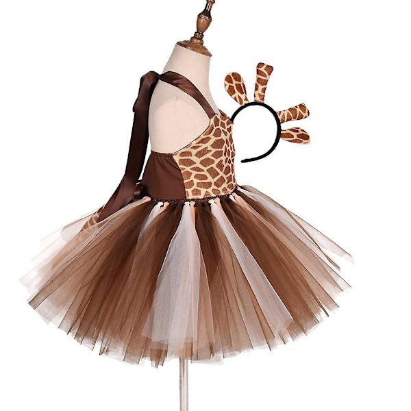 Lasten Halloween Animal Cosplay -asu Kirahvi Tutu Mekko Joulunäytösmekko