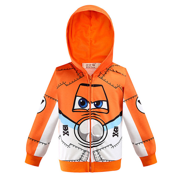 Barn Pojkar Cartoon Zip Hoodie Hoody Jumper Coat Jacka Winer Gift Aircraft mobilization 140cm