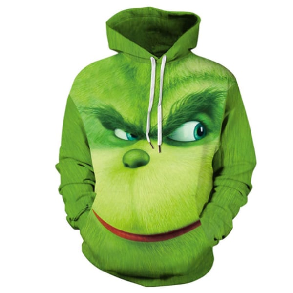 Adult Christmas Grinch Pullover Hoodie Uutuuspaita B 3XL