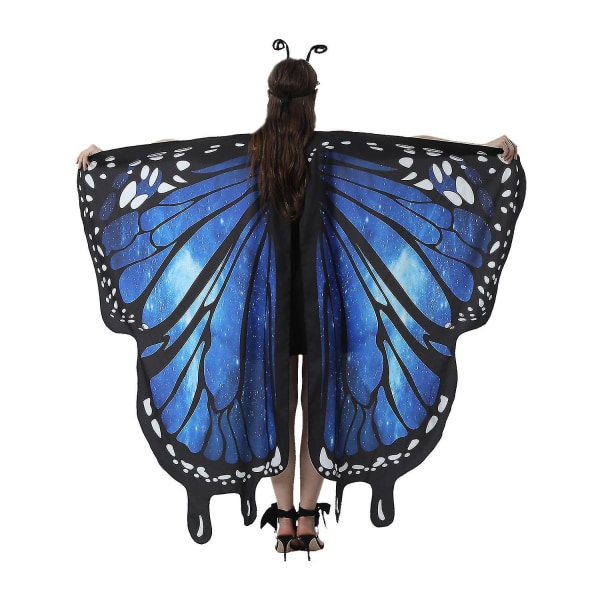 Vuxen Cosplay Butterfly Shawl Wings Roterande Festdans