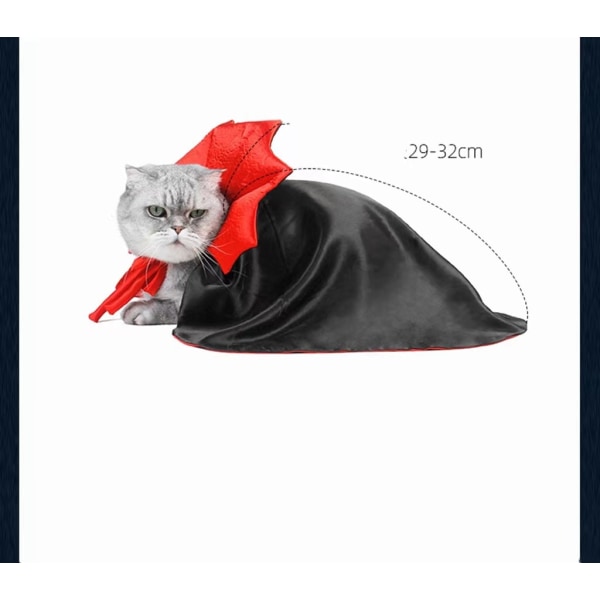 Pet Halloween kostym Söt Cosplay Cape Vampire Cat Dog Cape black+red One size