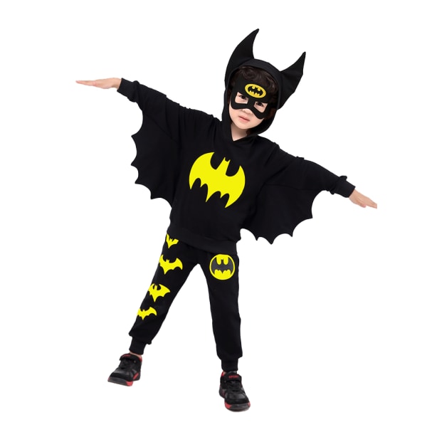 Pojkes flicka Halloween kostym Bat Style Cosplay Kläder Set 140