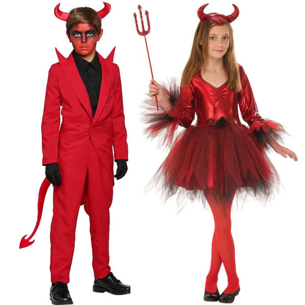 Halloween Red Bull Devil Costume Cosplay Roll Costume Scen Women XL