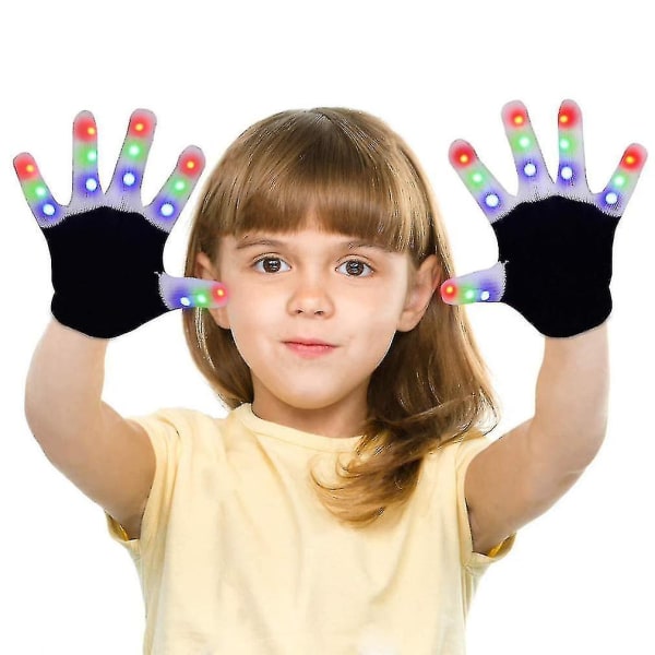Led varma cosplay handskar Halloween glödande handskar för barn