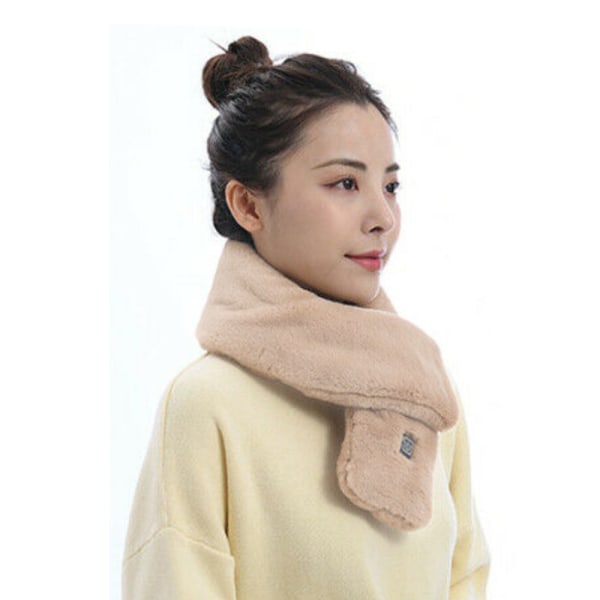 Vintervarmer Varmt skjerf Faux Rabbit Shawl Skjerf for kvinner Camel