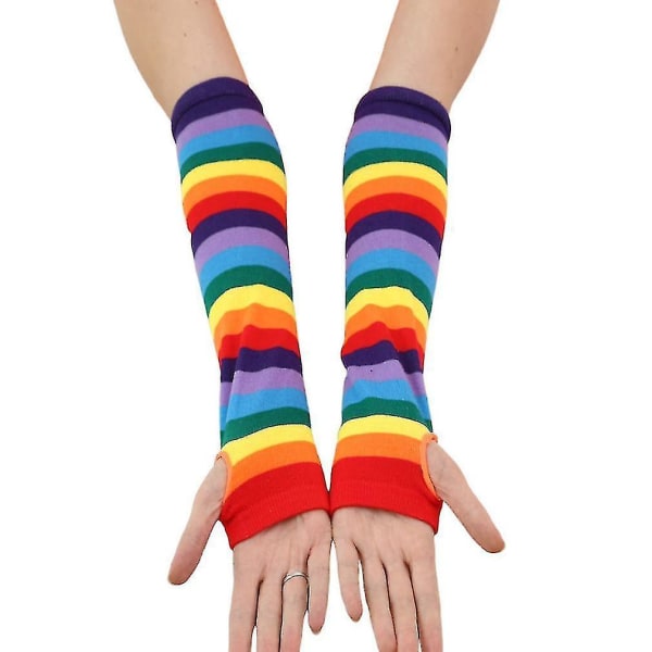 Lange fingerløse Cosplay-handsker Farverigt kostume til ydeevne
