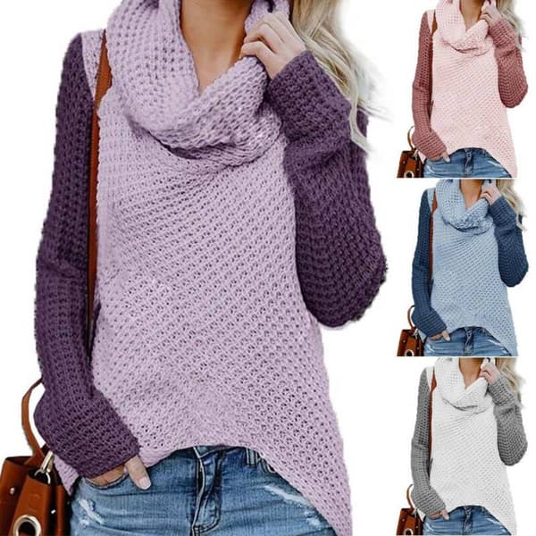 Plus ize Kvinnor Chunky stickad varm Raglan ärm stickad tröja Gray S