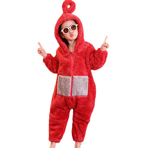 Anime Teletubbies Kostyme Gutter Jenter Julepysjamas Pyjamas red 130cm