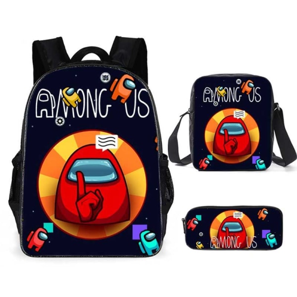 Among Us skoleryggsekk+skulderveske+etui 9