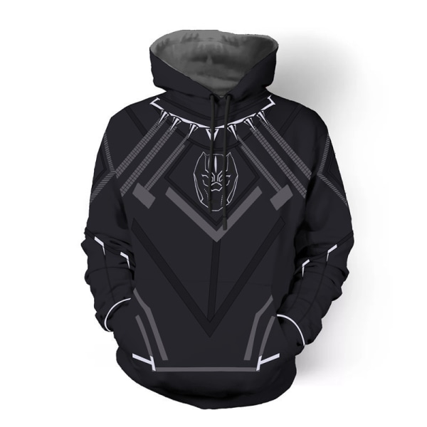 Marvel Super and Heroes Black Panther 3D Sweatshirt Digital Prin Long Sleeve  dark black XXL