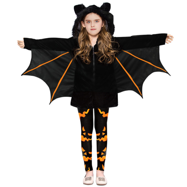 Vampyr heks flagermus Halloween kostume Cosplay fancy kjole Yellow 100cm