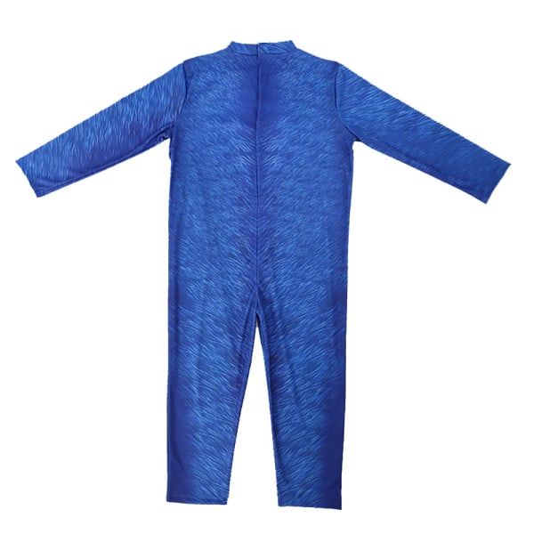 Sonic The Hedgehog Cosplay-kostymeklær for barn, gutter, jenter - Jumpsuit + maske + hansker 10-14 år = EU 140-164 Jumpsuit+huva+handske 6-10 år = EU 116-140