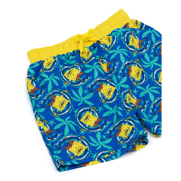 Svampbob Fyrkant Boys Repeat Print Badshorts 11-12 år Blue/Yellow 11-12 Years