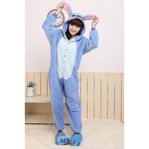 Halloween Unisex Onesie Kigurumi Fancy Mekko Puku Hupparit Pyjamat Sleep Wear-9-1 - Täydellinen sininen seesamikatu Blue Sesame Street XL for 180-190cm