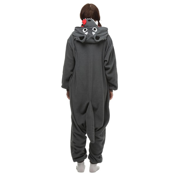 big bad wolf pyjamas, jumpsuit tecknad djurhuvtröja (L storlek)