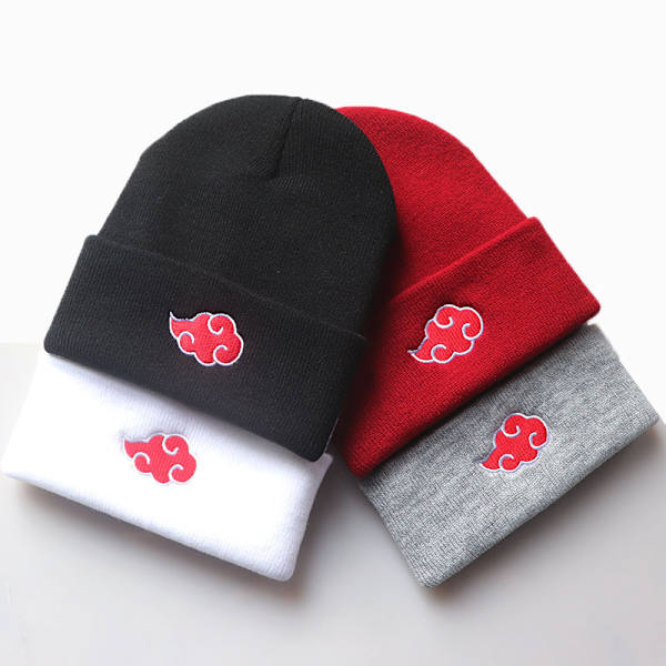Höst Vinter Varm Hat Anime Naruto Cosplay Red Cloud Vortex Em A7