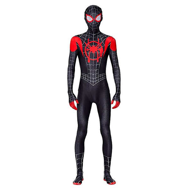 Spiderman Cosplay Superhjältedräkt Barn Vuxen Bodysuit CNMR Miles Morales 120 Kids (110-120cm)